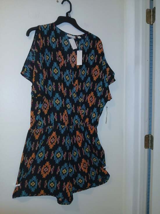New York & Company Pants - New York & Company Geometric Print Romper